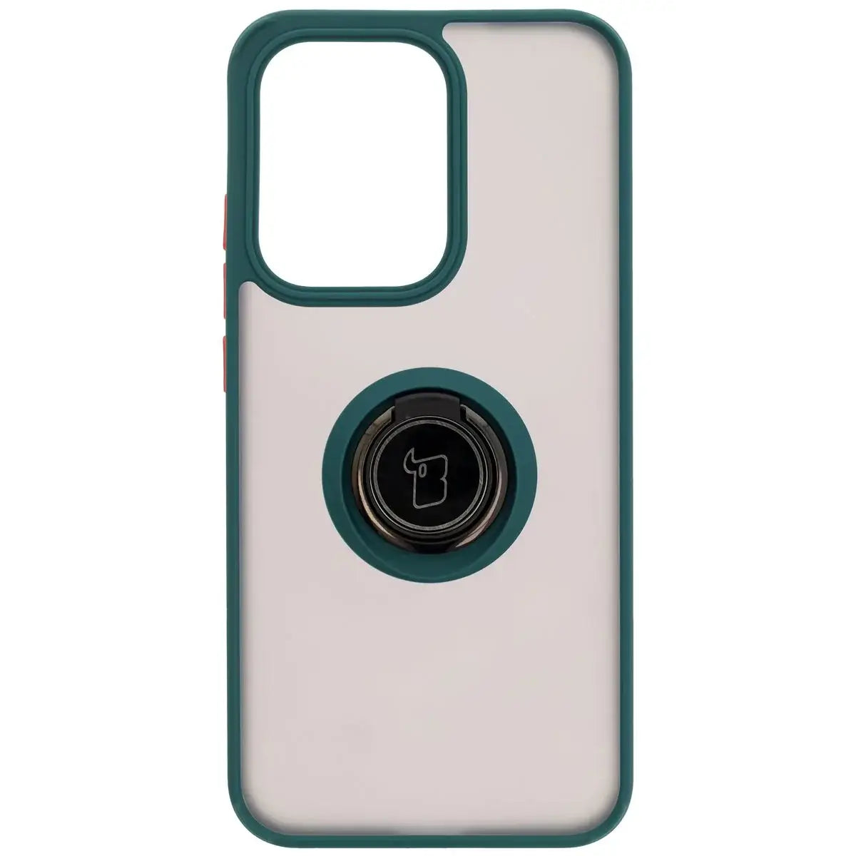Handyhülle mit Fingergriff für Oppo Reno13, Bizon Case Hybrid Ring, getönt mit dunkelgrünem Rahmen