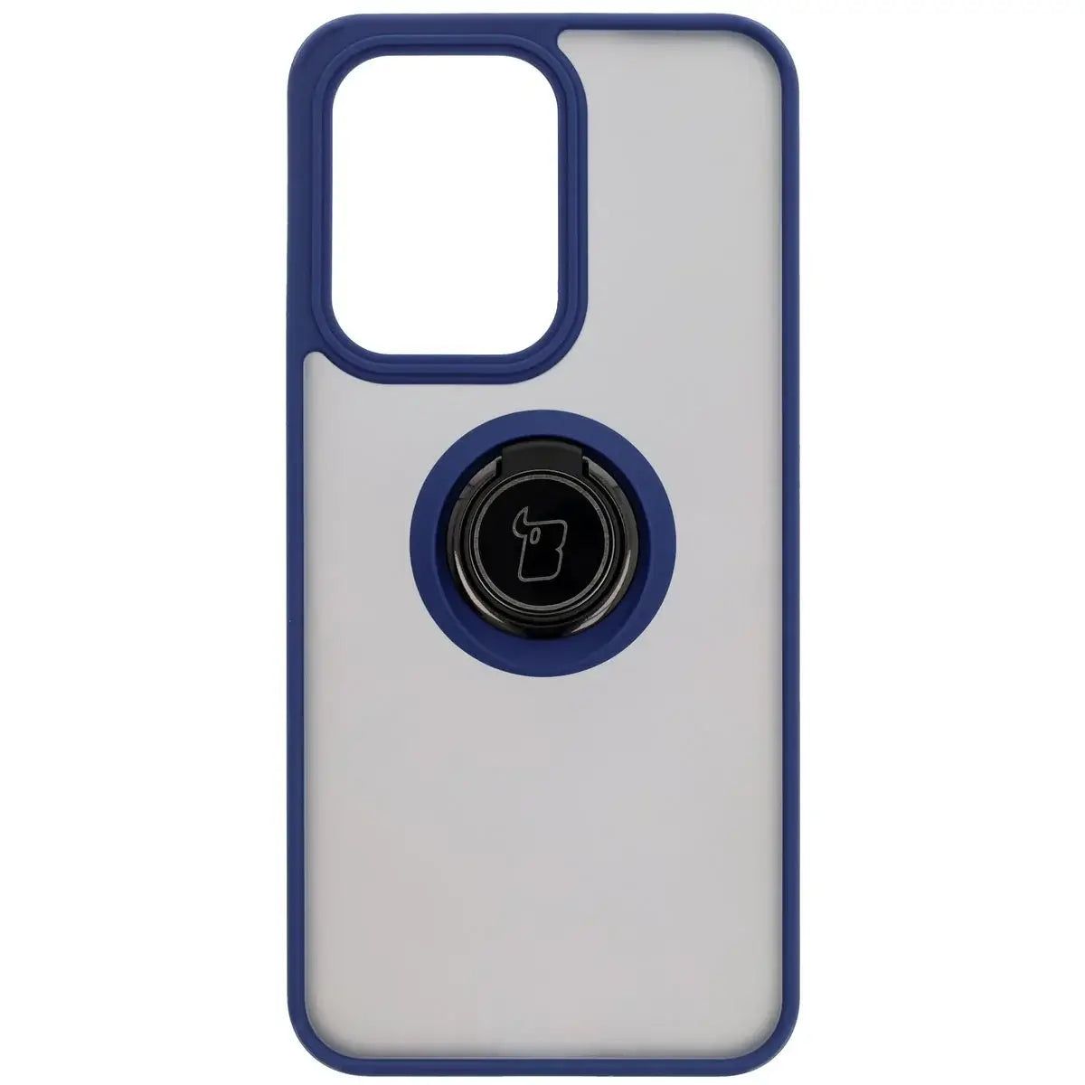 Handyhülle mit Fingergriff für Oppo Reno13 Pro, Bizon Case Hybrid Ring, getönt mit dunkelblauem Rahmen