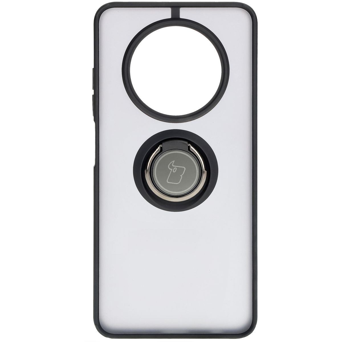 Handyhülle mit Fingergriff für Realme 12 / 12x, Bizon Case Hybrid Ring, getönt mit schwarzem Rahmen