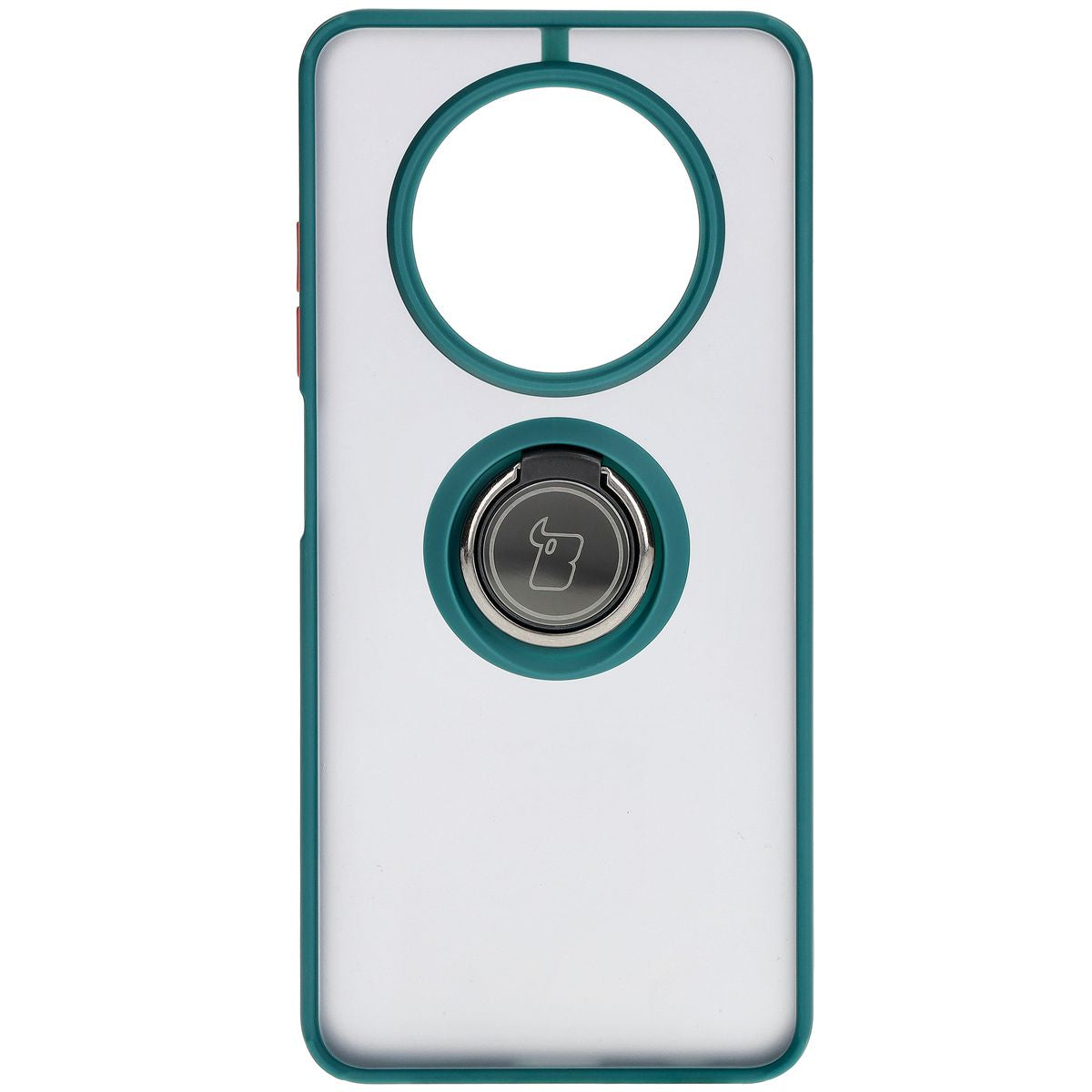 Handyhülle mit Fingergriff für Realme 12 / 12x, Bizon Case Hybrid Ring, getönt mit dunkelgrünem Rahmen