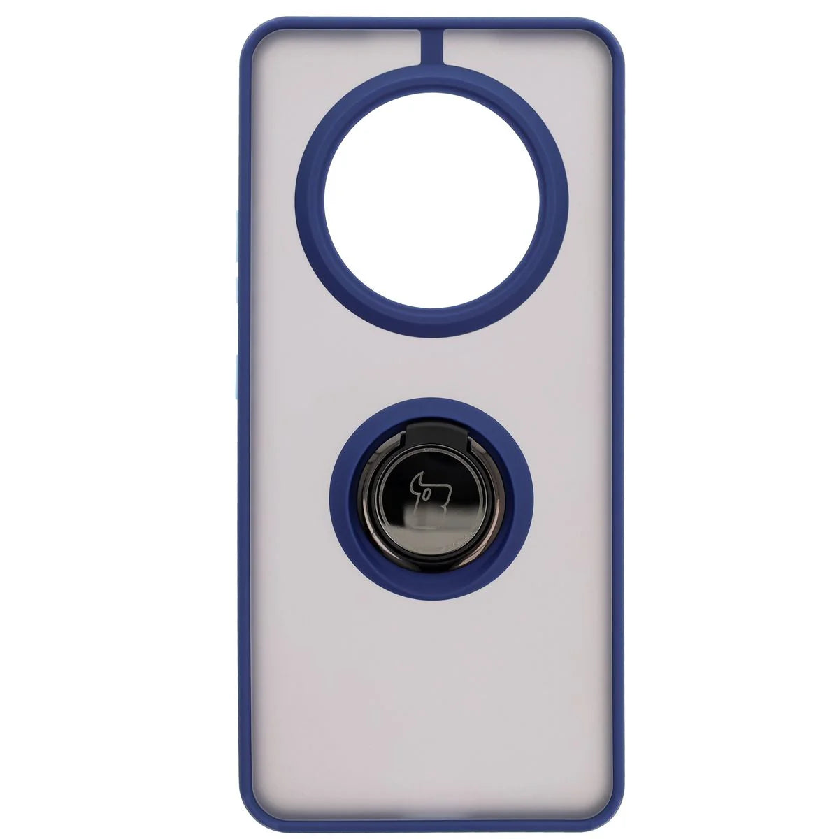 Handyhülle mit Fingergriff für Realme 14 Pro 5G, Bizon Case Hybrid Ring, getönt mit dunkelblauem Rahmen