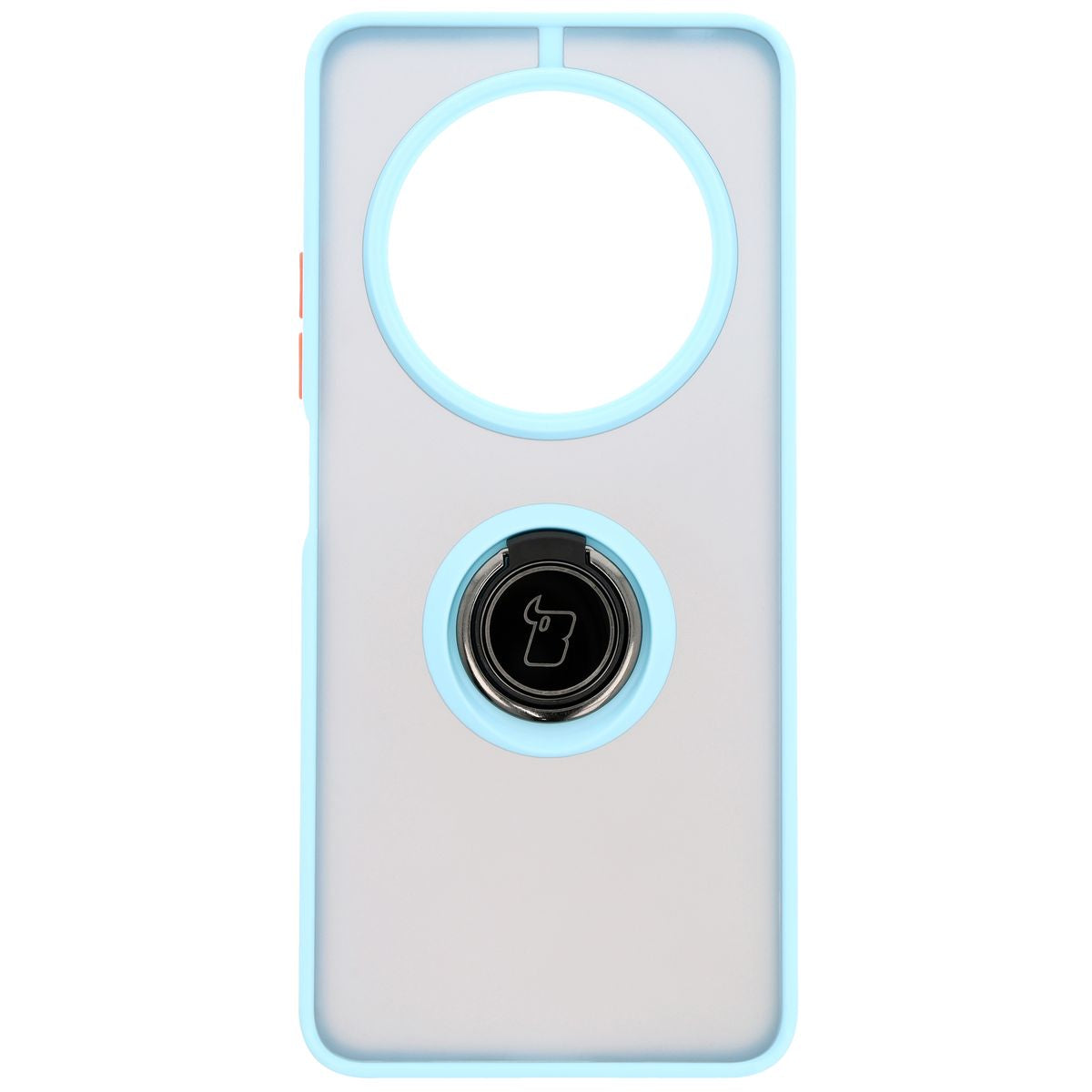 Handyhülle mit Fingergriff für Xiaomi Redmi 14C 4G / POCO C75, Bizon Case Hybrid Ring, getönt mit hellblauem Rahmen