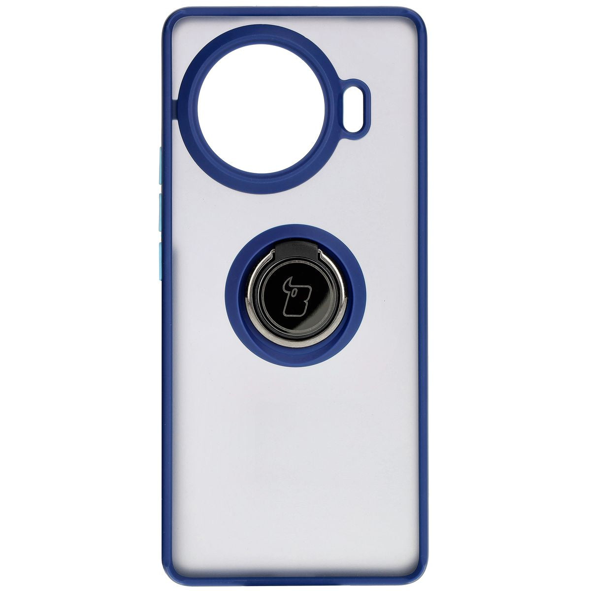 Handyhülle mit Fingergriff für Tecno Spark 20 Pro+, Bizon Case Hybrid Ring, getönt mit dunkelblauem Rahmen