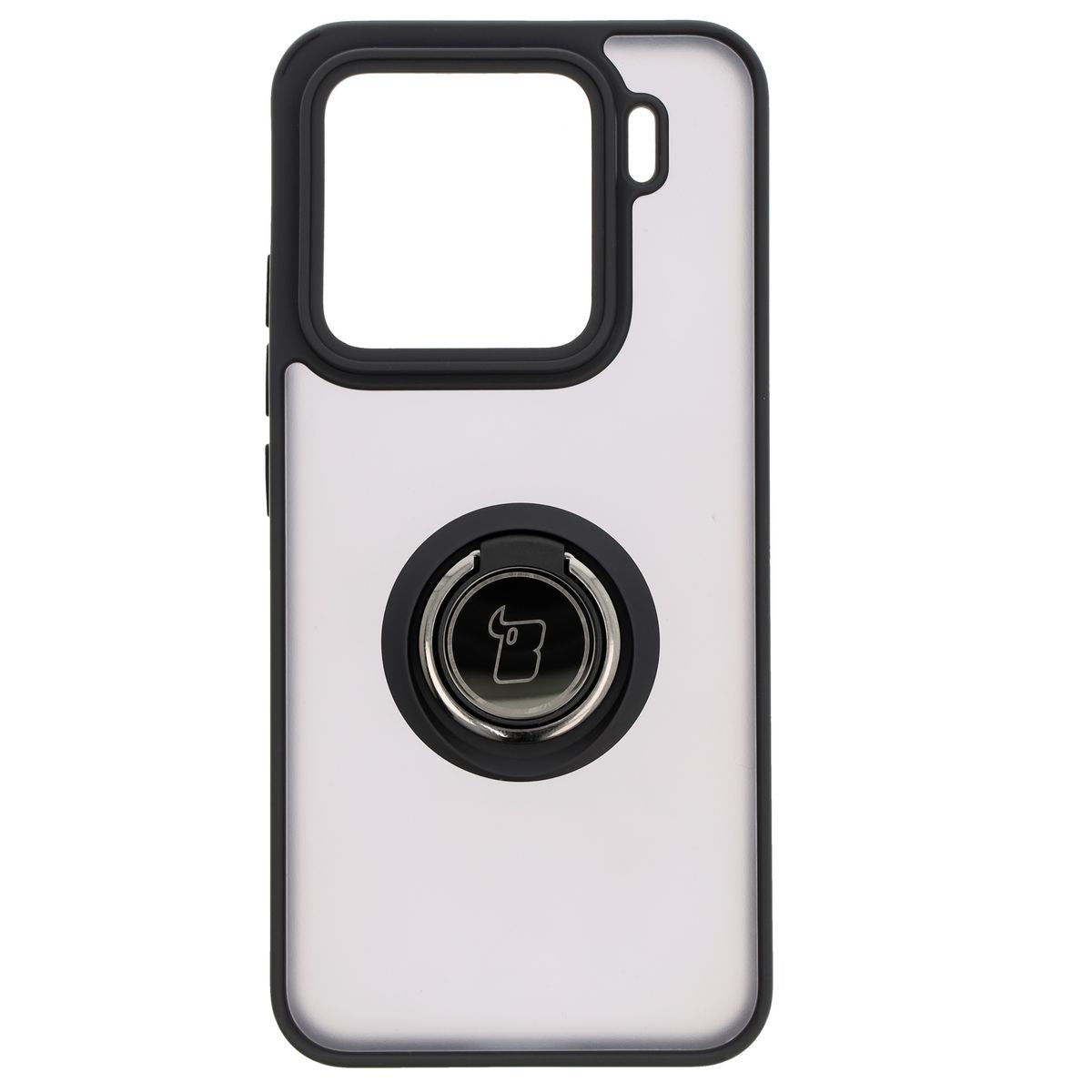 Handyhülle mit Fingergriff für Xiaomi 15, Bizon Case Hybrid Ring, getönt mit schwarzem Rahmen