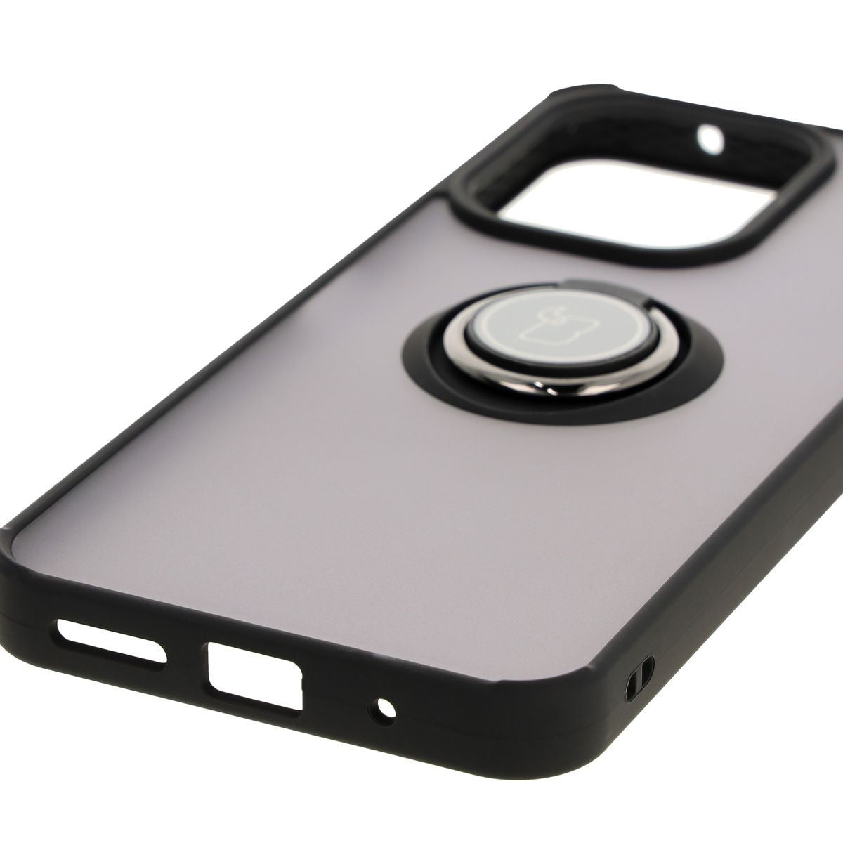 Handyhülle mit Fingergriff für Xiaomi Redmi 13 4G, Bizon Case Hybrid Ring, getönt mit schwarzem Rahmen