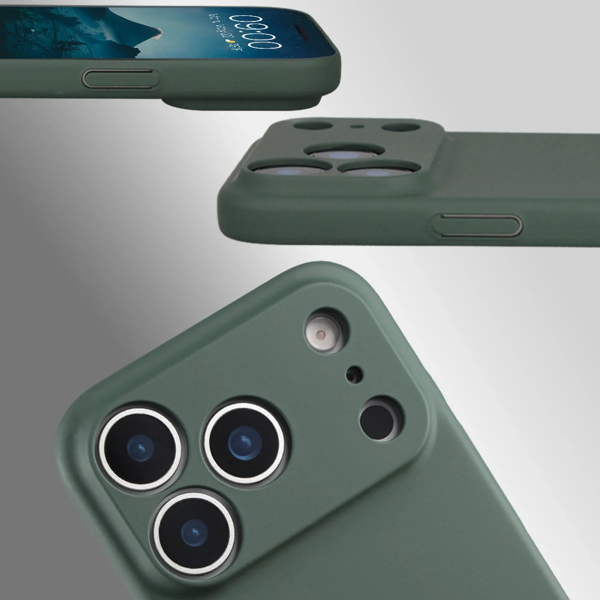 Handyhülle für iPhone 17 Pro, Bizon Case Lupka, Grün