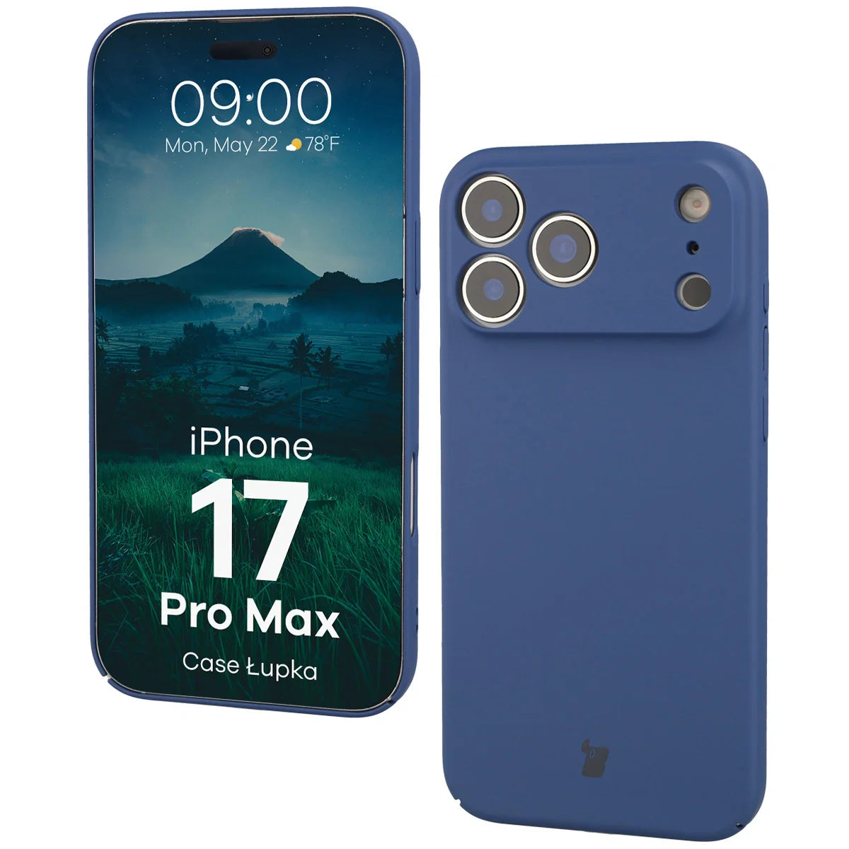 Handyhülle für iPhone 17 Pro Max, Bizon Case Lupka, Blau