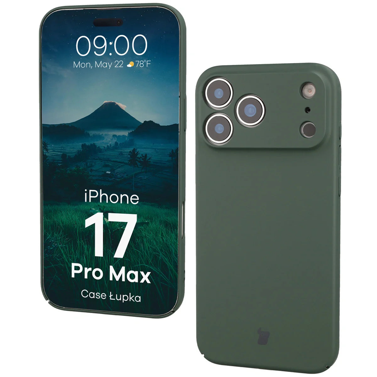 Handyhülle für iPhone 17 Pro Max, Bizon Case Lupka, Grün