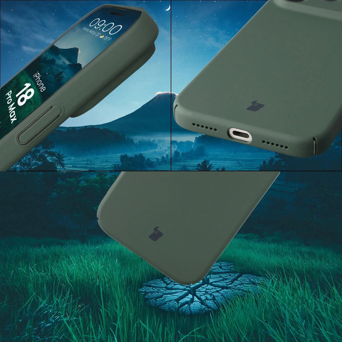 Handyhülle für iPhone 18 Pro Max, Bizon Case Lupka, Grün (5/6)