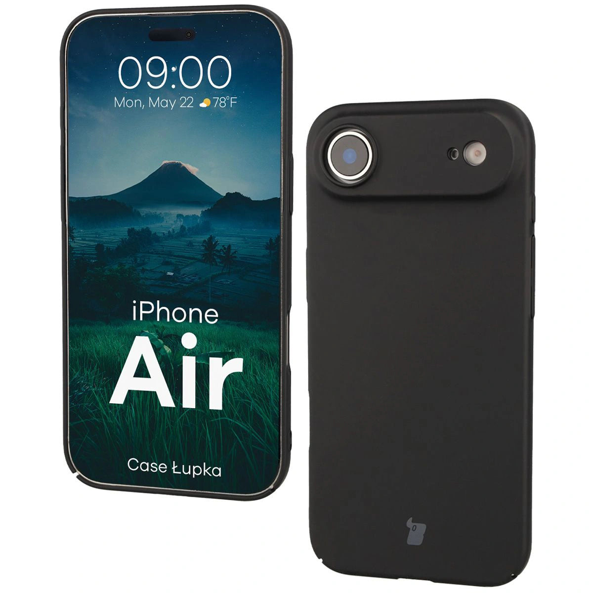 Handyhülle für iPhone Air, Bizon Case Lupka, Schwarz