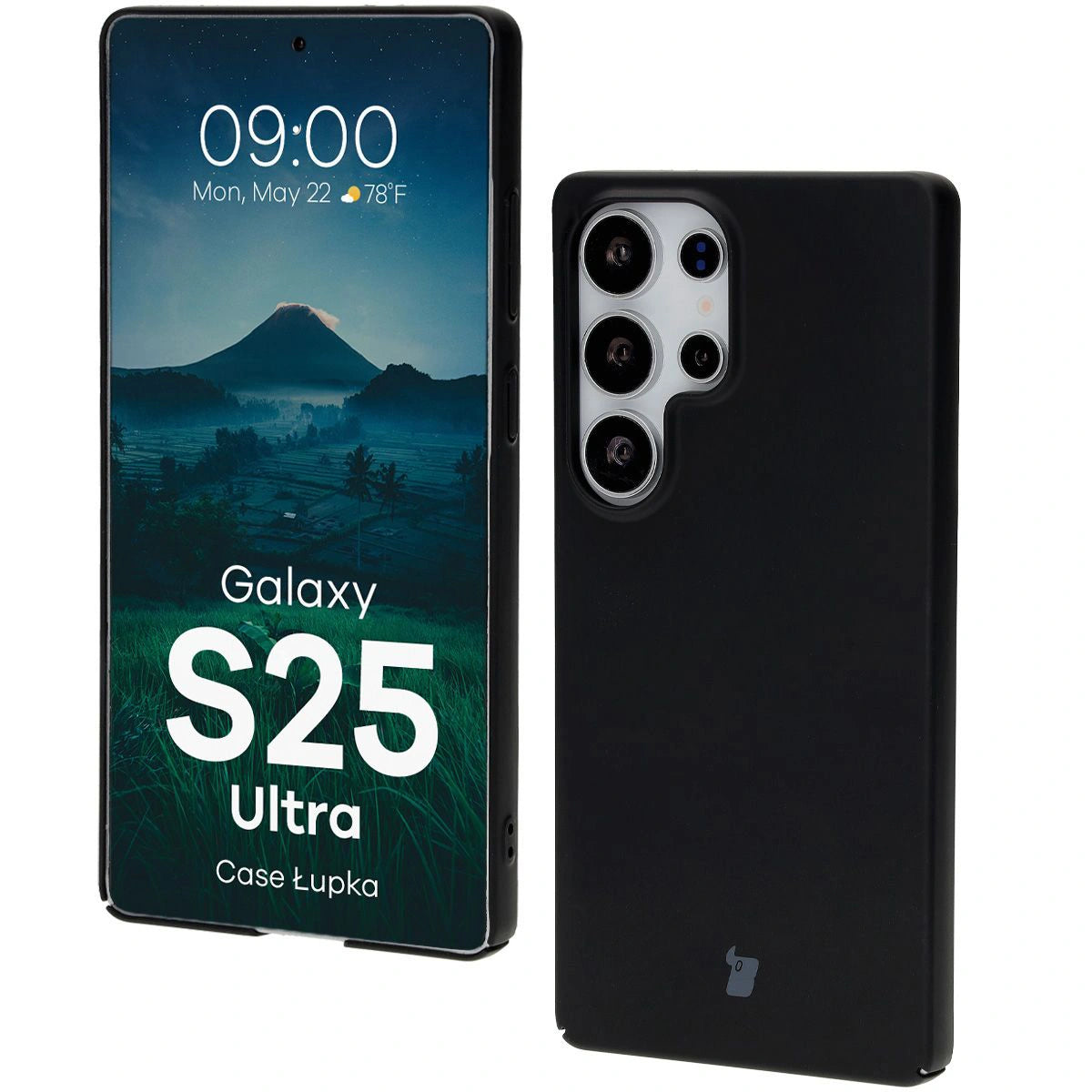 Handyhülle für Galaxy S25 Ultra, Bizon Case Lupka, Schwarz