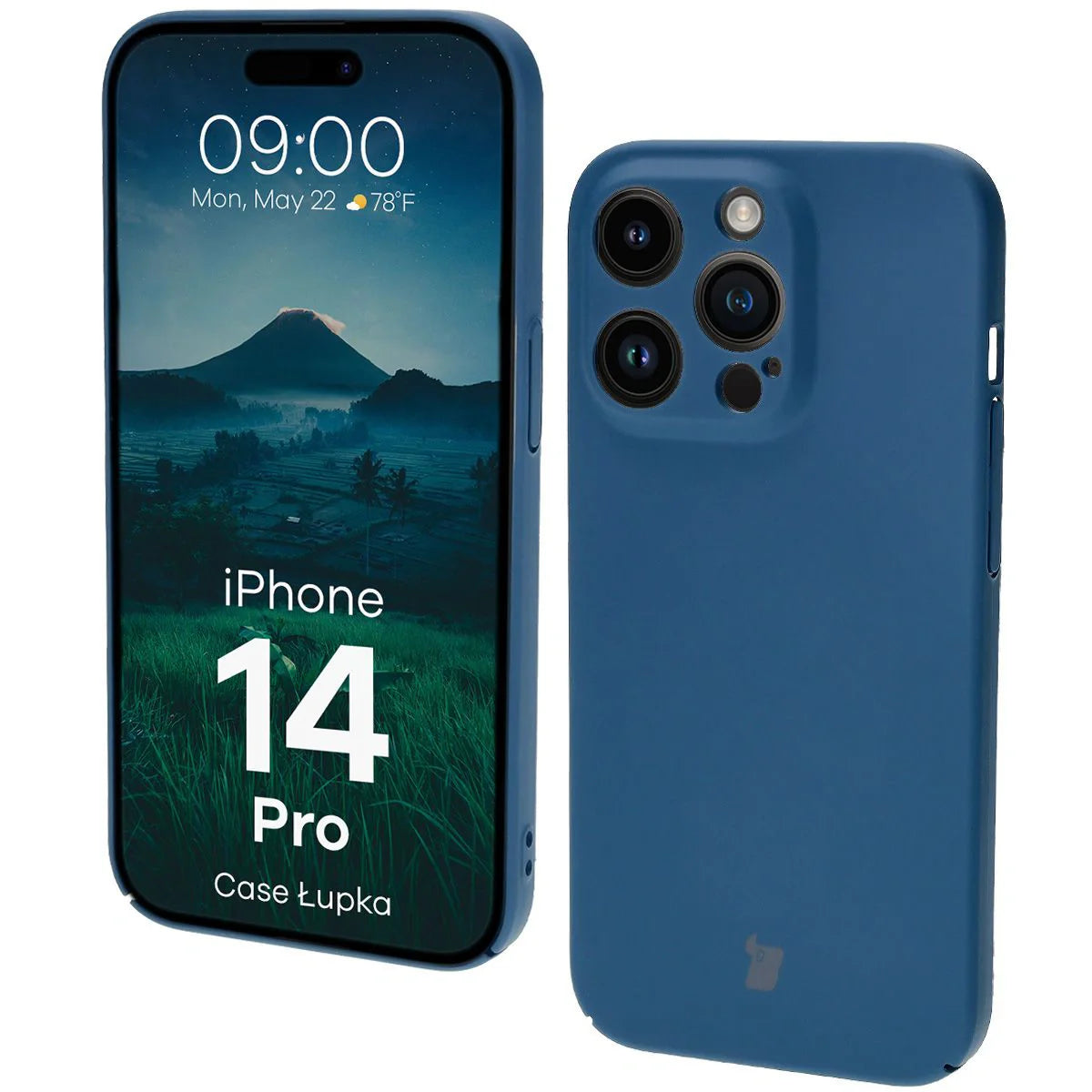 Handyhülle für iPhone 14 Pro, Bizon Case Lupka, Blau