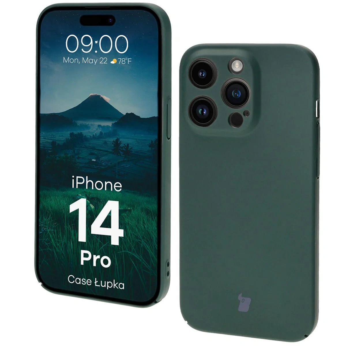 Handyhülle für iPhone 14 Pro, Bizon Case Lupka, Grün