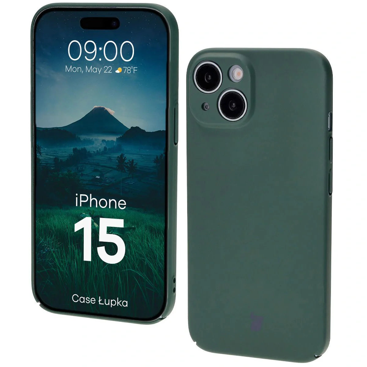 Handyhülle für iPhone 15, Bizon Case Lupka, Grün