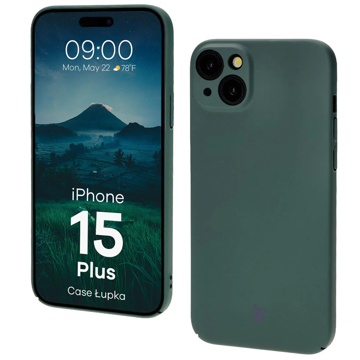 Handyhülle für iPhone 15 Plus, Bizon Case Lupka, Grün
