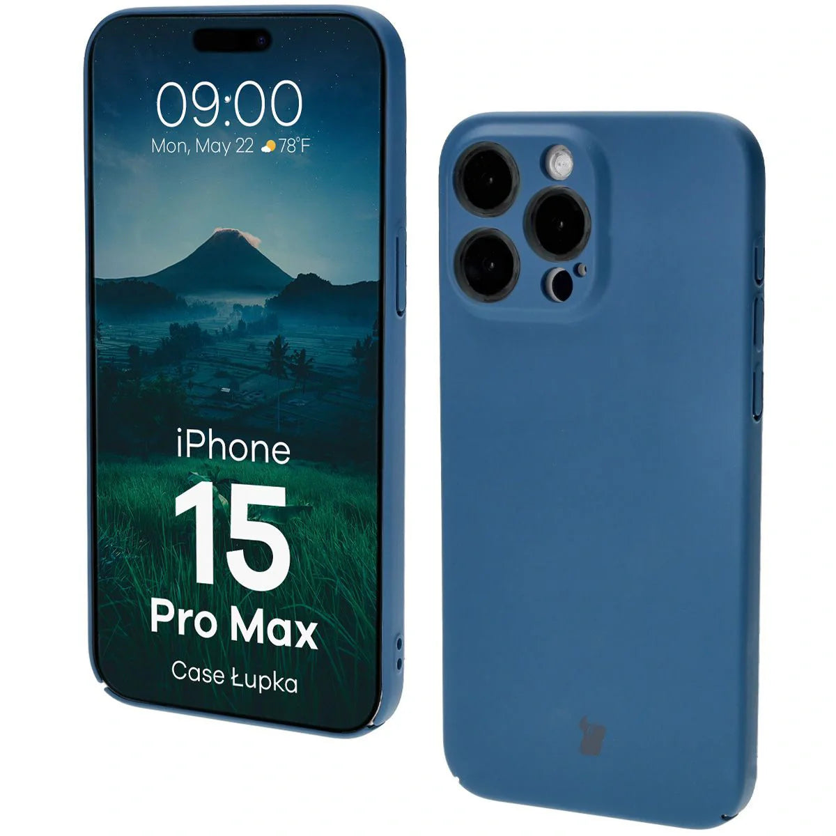 Handyhülle für iPhone 15 Pro Max, Bizon Case Lupka, Blau
