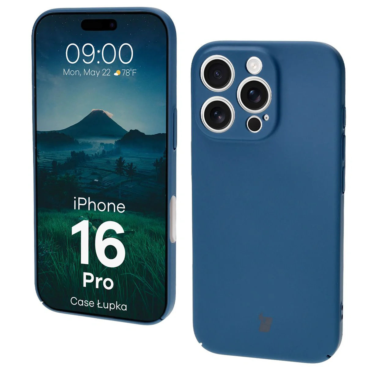 Handyhülle für iPhone 16 Pro, Bizon Case Lupka, Blau