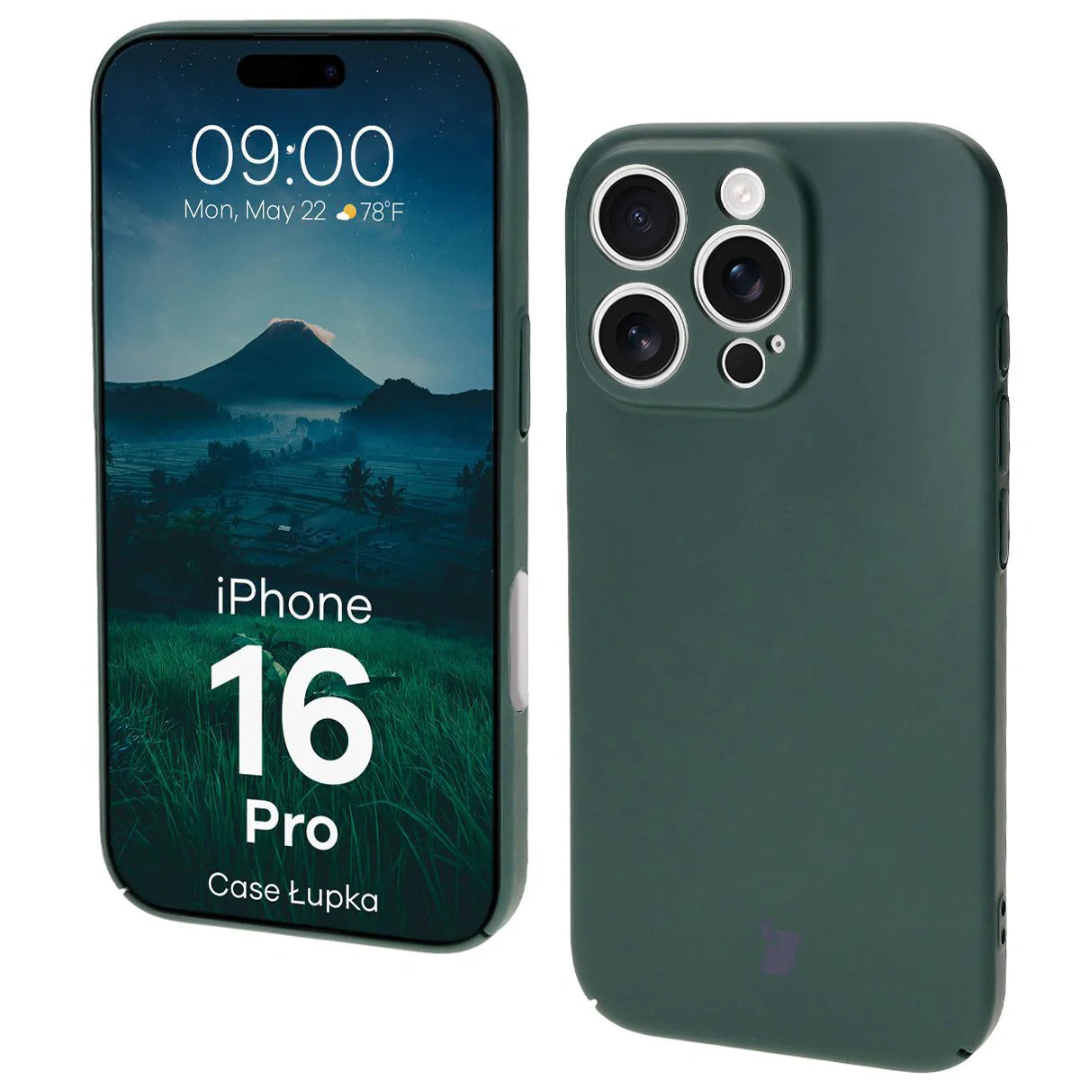 Handyhülle für iPhone 16 Pro, Bizon Case Lupka, Grün