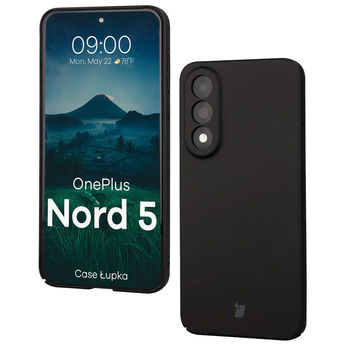 Handyhülle für OnePlus Nord 5, Bizon Case Lupka, Schwarz
