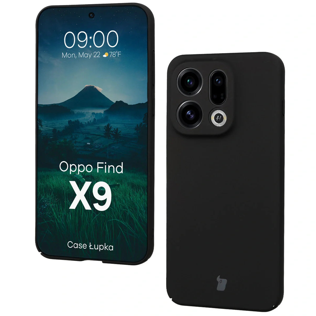 Handyhülle für Oppo Find X9, Bizon Case Lupka, Schwarz
