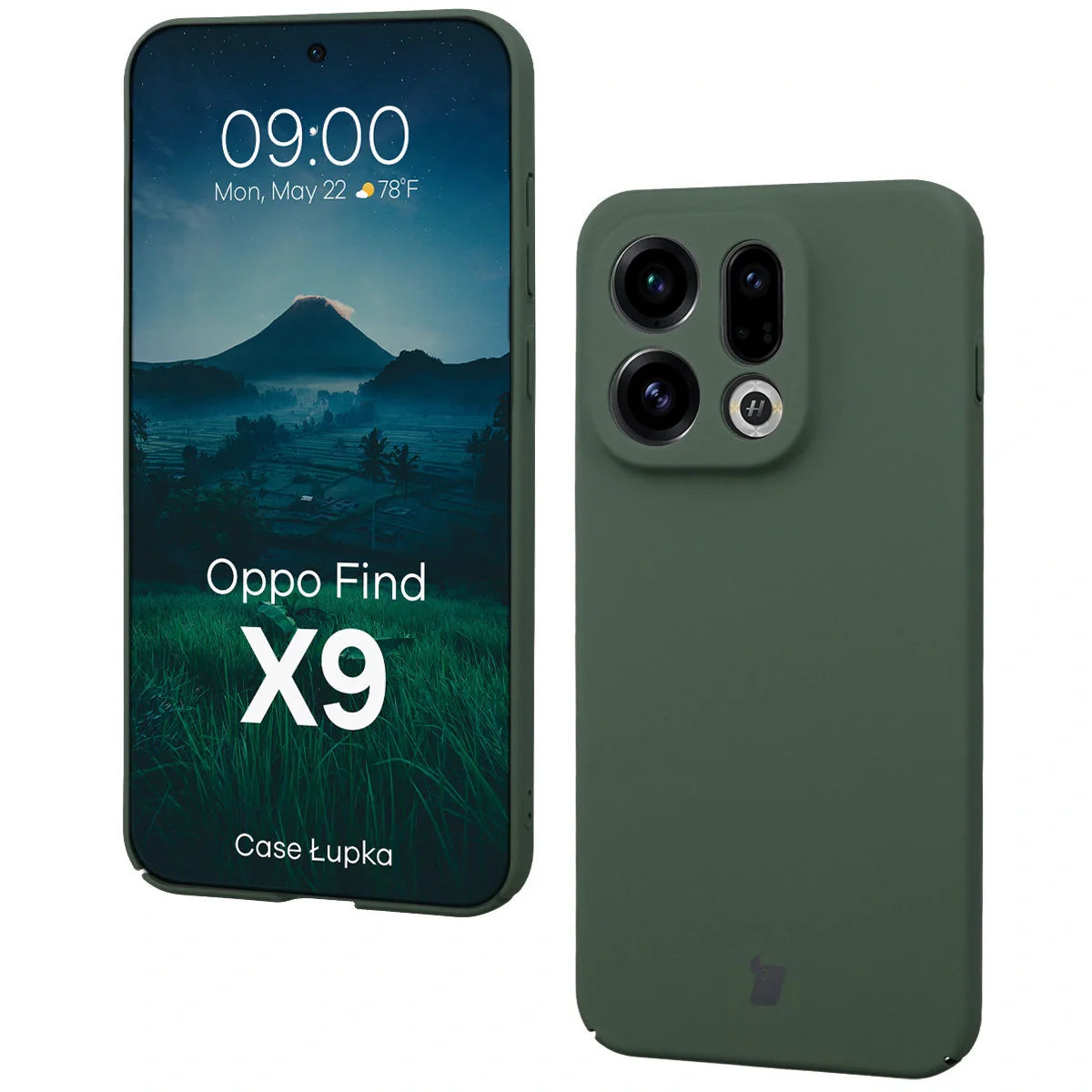 Handyhülle für Oppo Find X9, Bizon Case Lupka, Grün