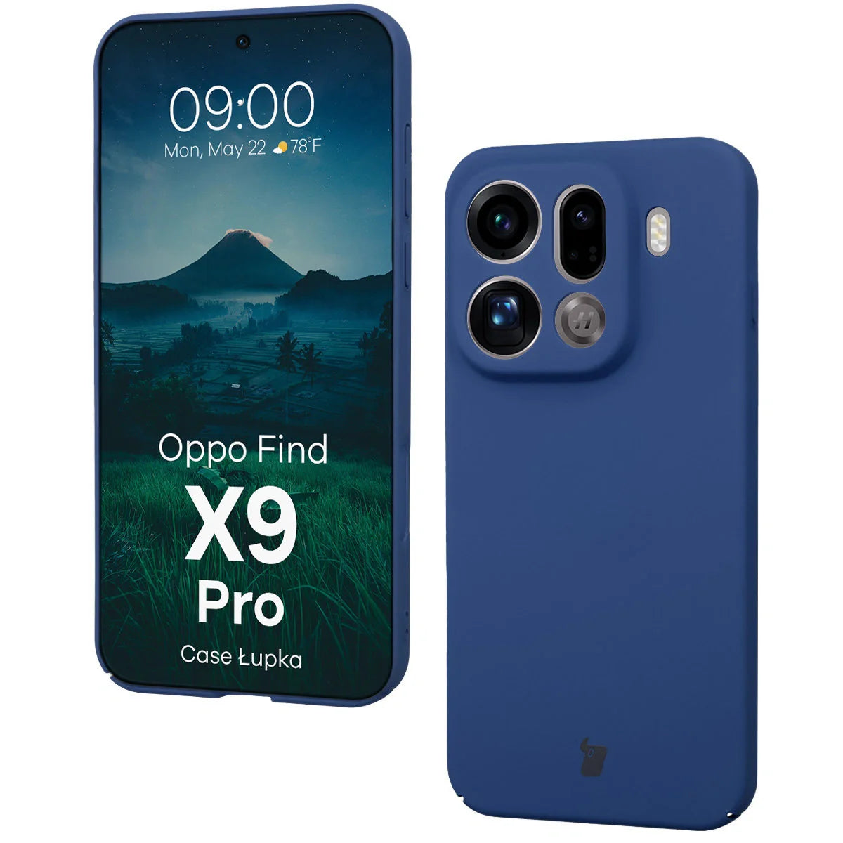 Handyhülle für Oppo Find X9 Pro, Bizon Case Lupka, Blau