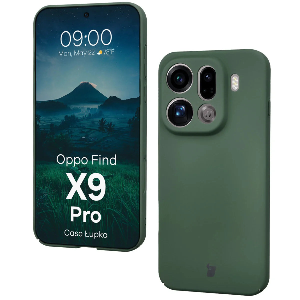 Handyhülle für Oppo Find X9 Pro, Bizon Case Lupka, Grün