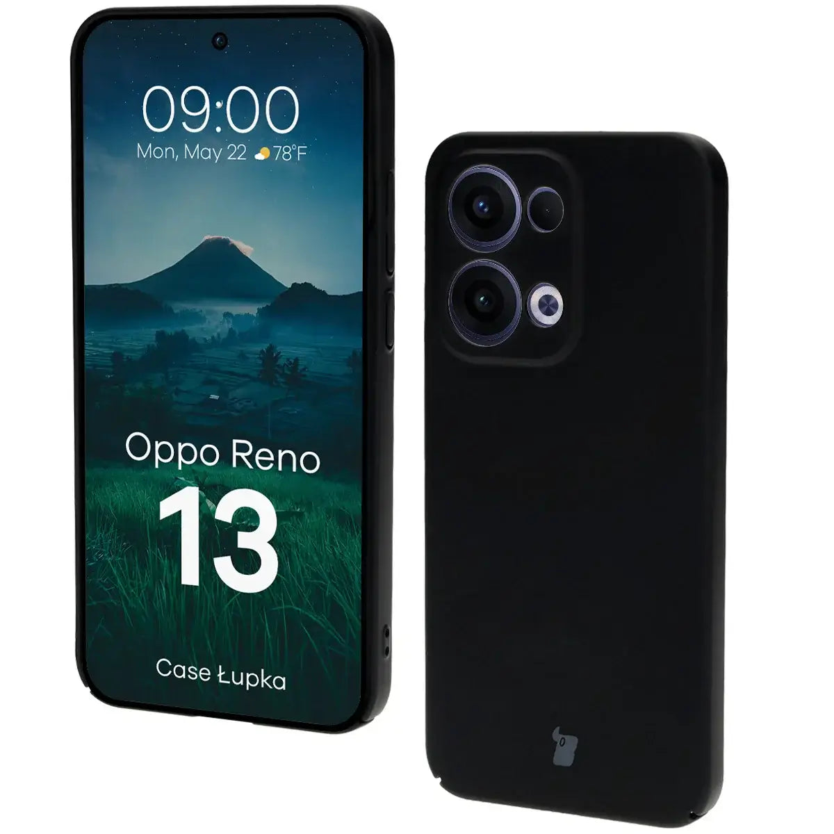 Handyhülle für Oppo Reno13, Bizon Case Lupka, Schwarz