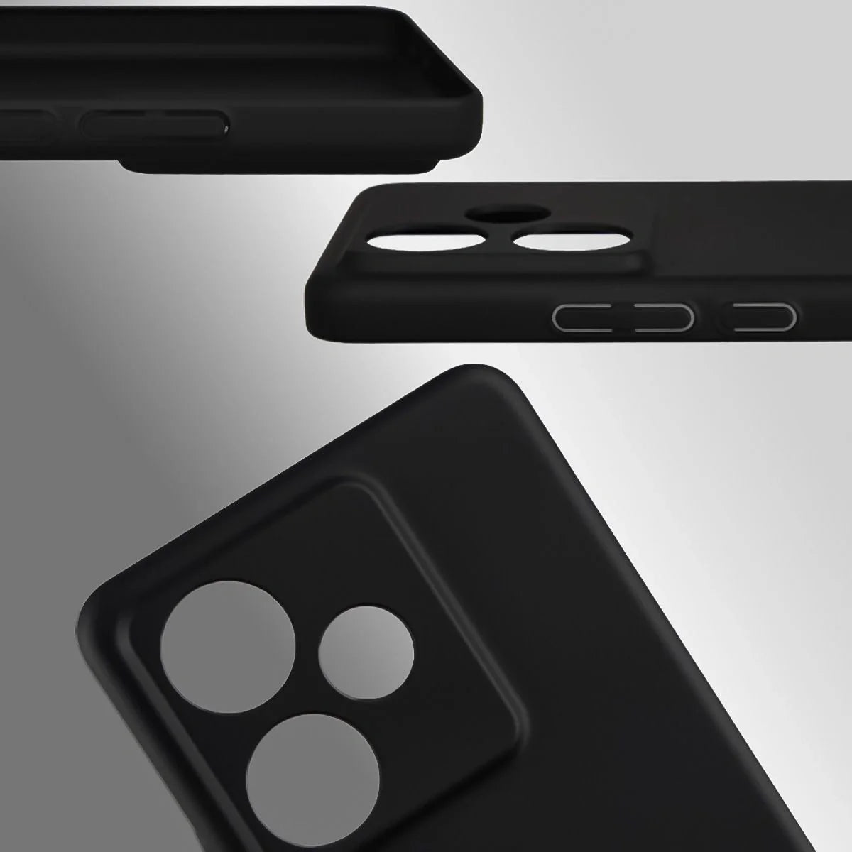 Handyhülle für Realme GT 7 / 7T, Bizon Case Lupka, Schwarz