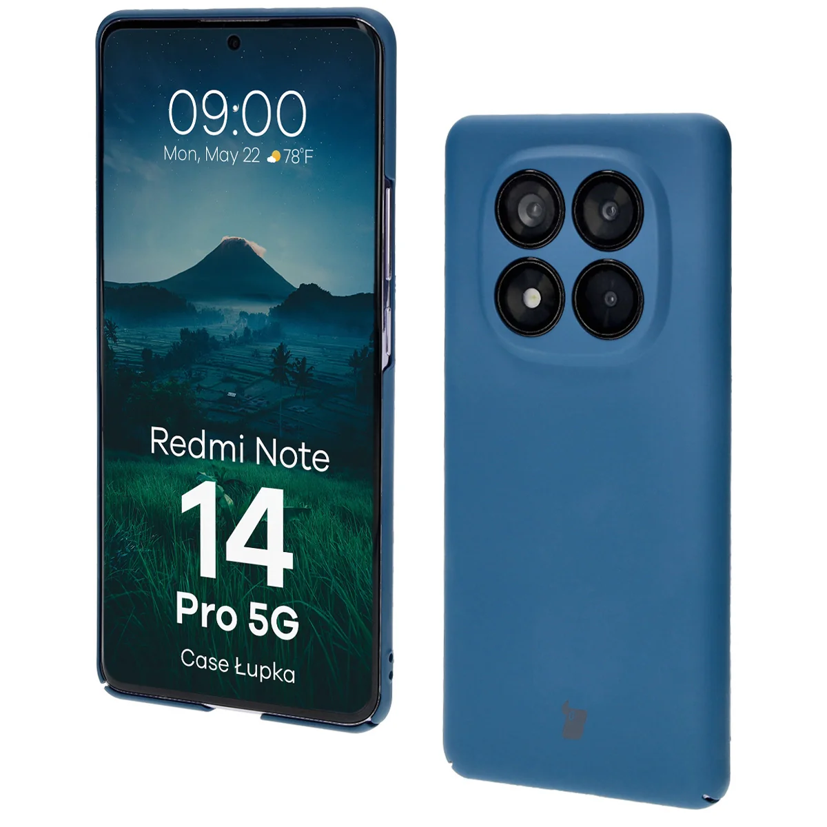 Handyhülle für Xiaomi Redmi Note 14 Pro 5G, Bizon Case Lupka, Blau