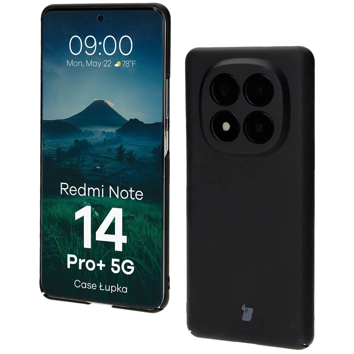 Handyhülle für Xiaomi Redmi Note 14 Pro Plus 5G, Bizon Case Lupka, Schwarz