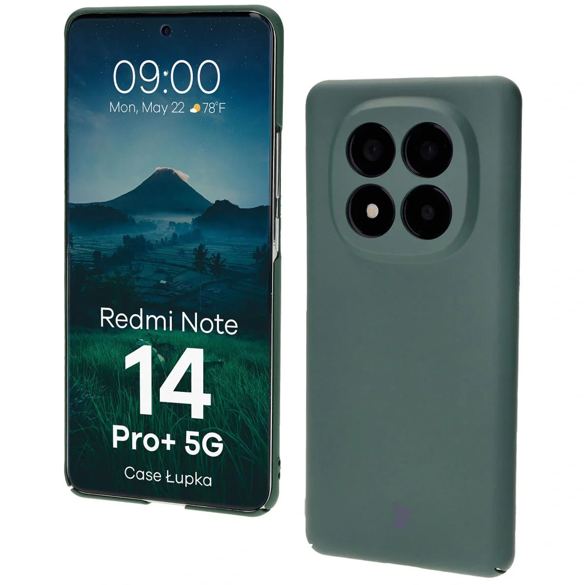 Handyhülle für Xiaomi Redmi Note 14 Pro Plus 5G, Bizon Case Lupka, Grün