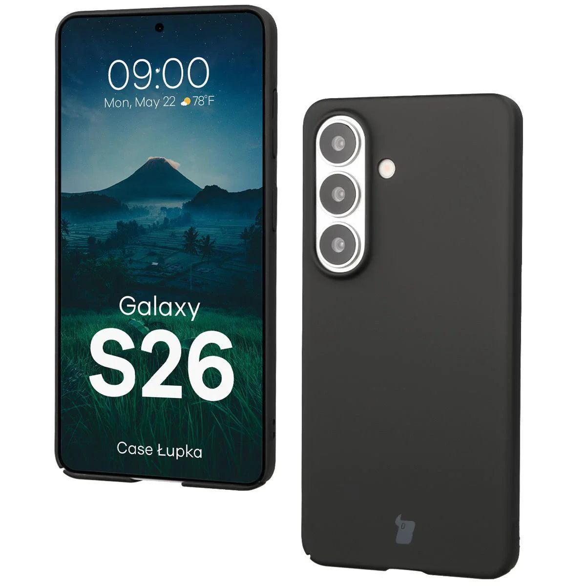 Handyhülle für Galaxy S26, Bizon Case Lupka, Schwarz