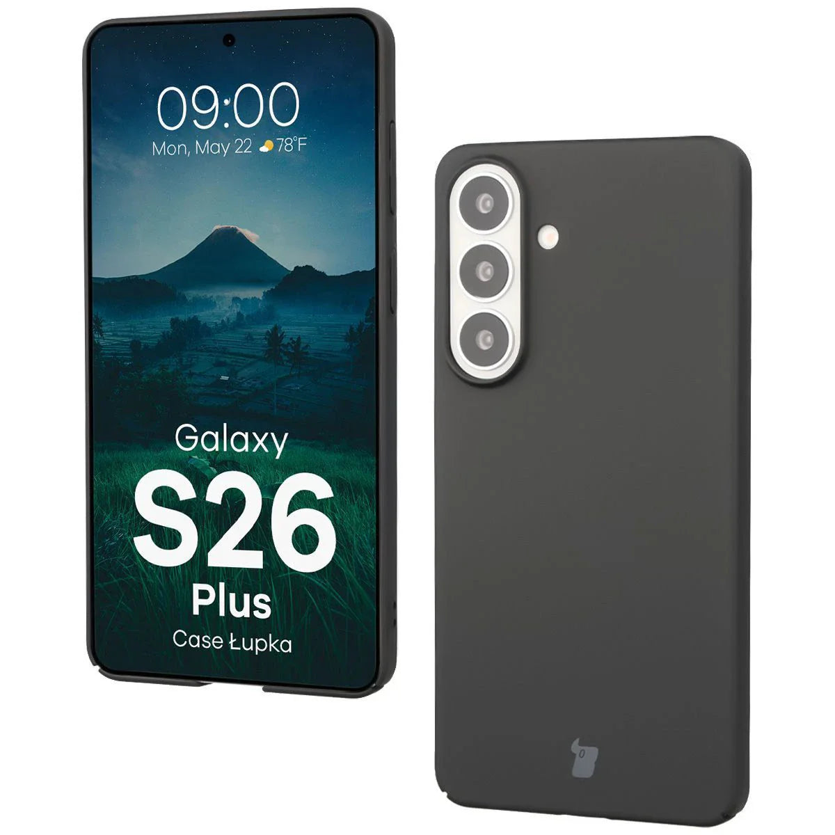 Handyhülle für Galaxy S26 Plus, Bizon Case Lupka, Schwarz