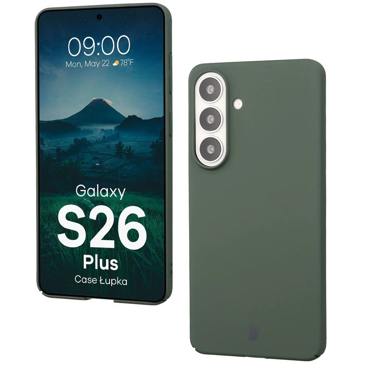 Handyhülle für Galaxy S26 Plus, Bizon Case Lupka, Grün
