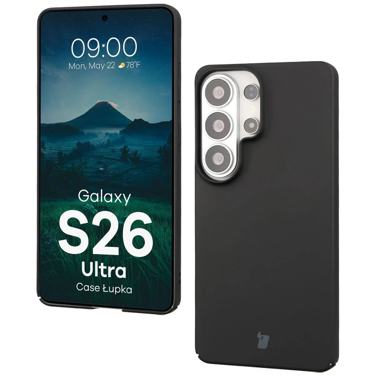 Handyhülle für Galaxy S26 Ultra, Bizon Case Lupka, Schwarz