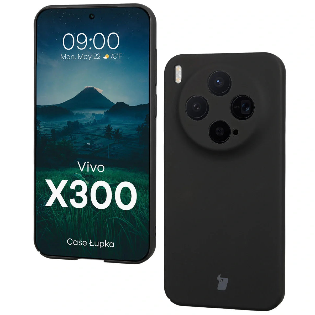 Handyhülle für Vivo X300, Bizon Case Lupka, Schwarz