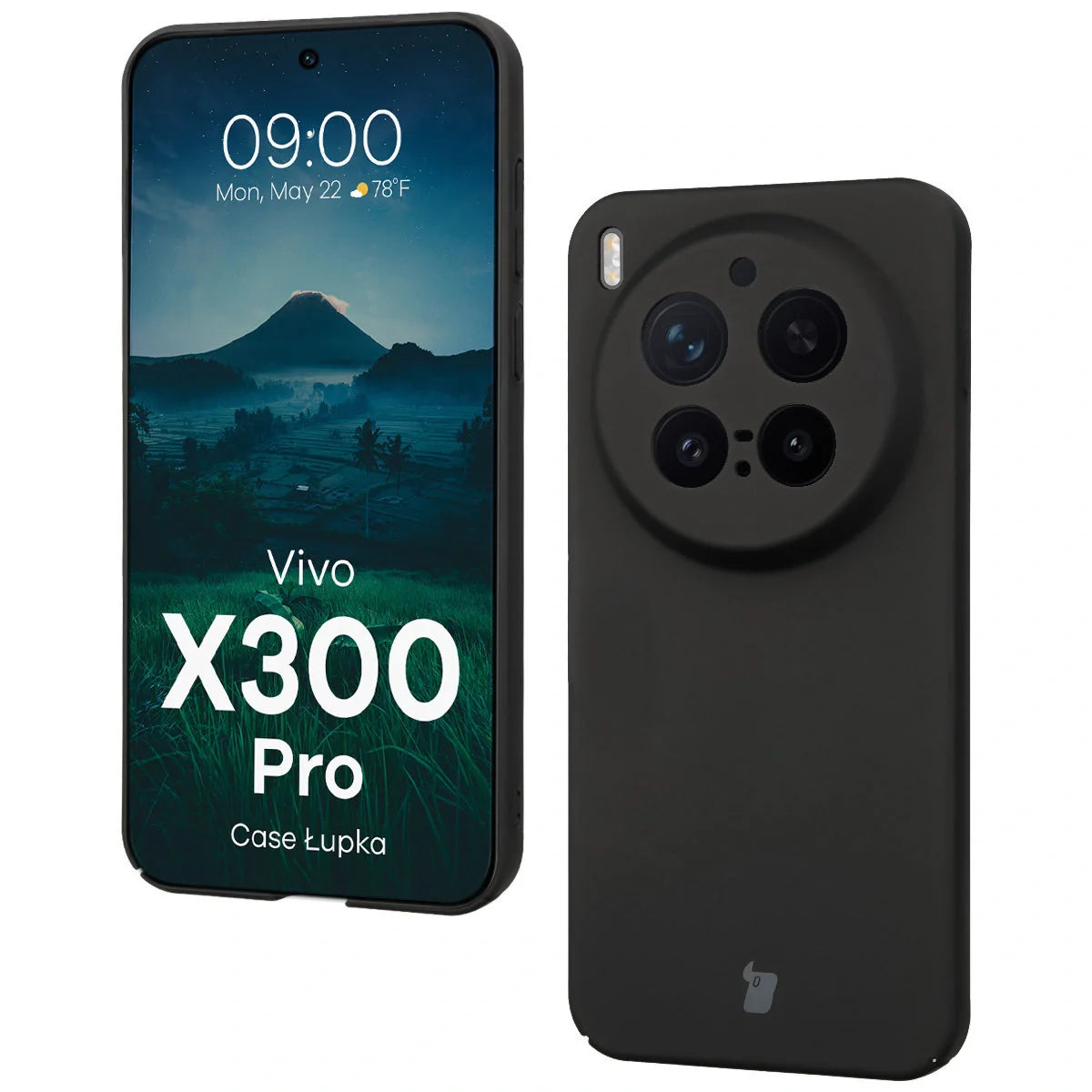 Handyhülle für Vivo X300 Pro, Bizon Case Lupka, Schwarz