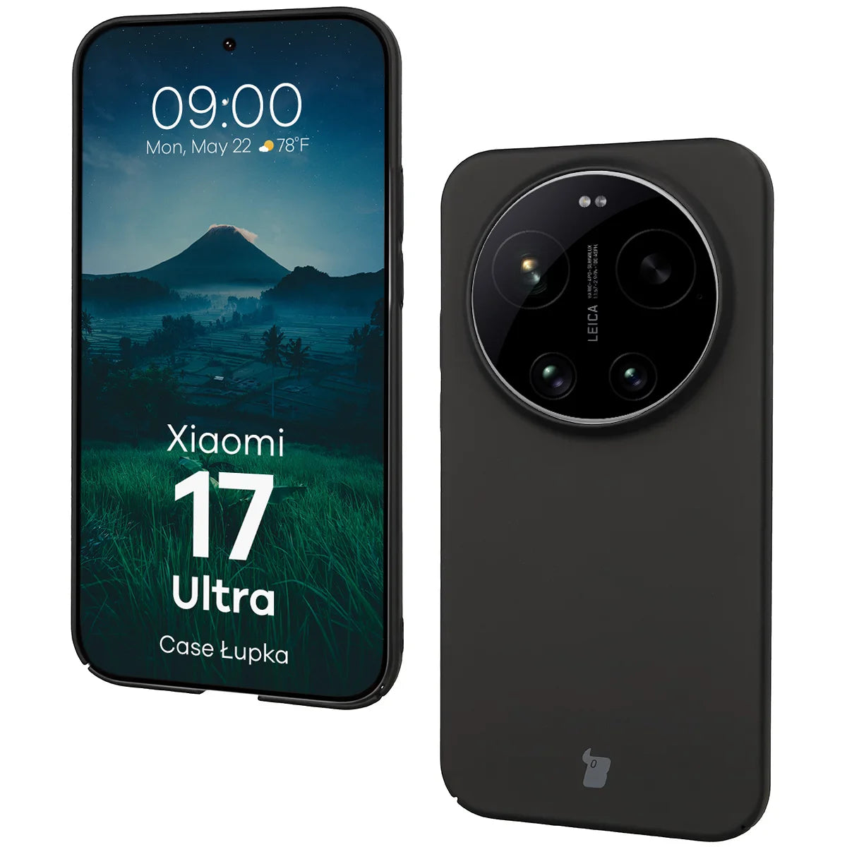 Handyhülle für Xiaomi 17 Ultra, Bizon Case Lupka, Schwarz