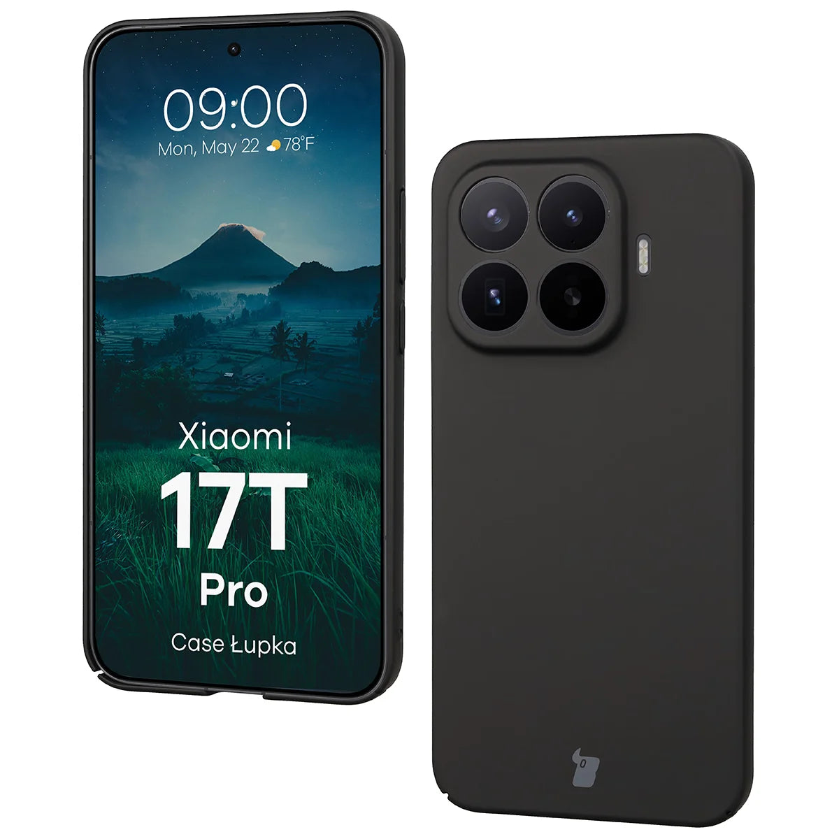 Handyhülle für Xiaomi 17T Pro, Bizon Case Lupka, Schwarz