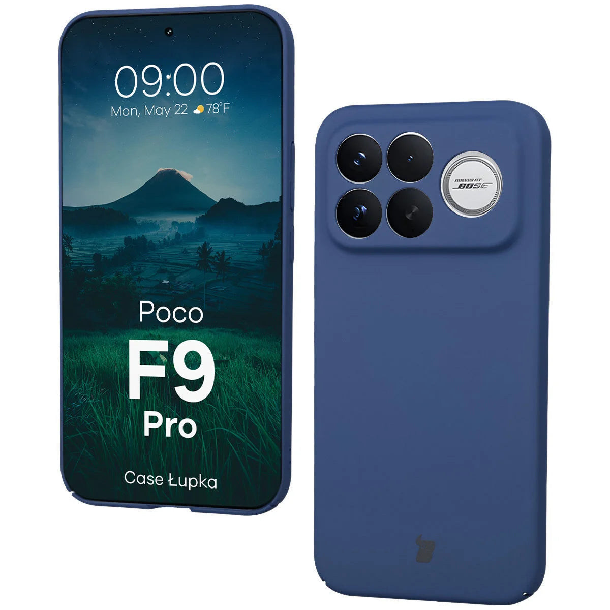 Handyhülle für Xiaomi POCO F9 Pro, Bizon Case Lupka, Blau (1/6)