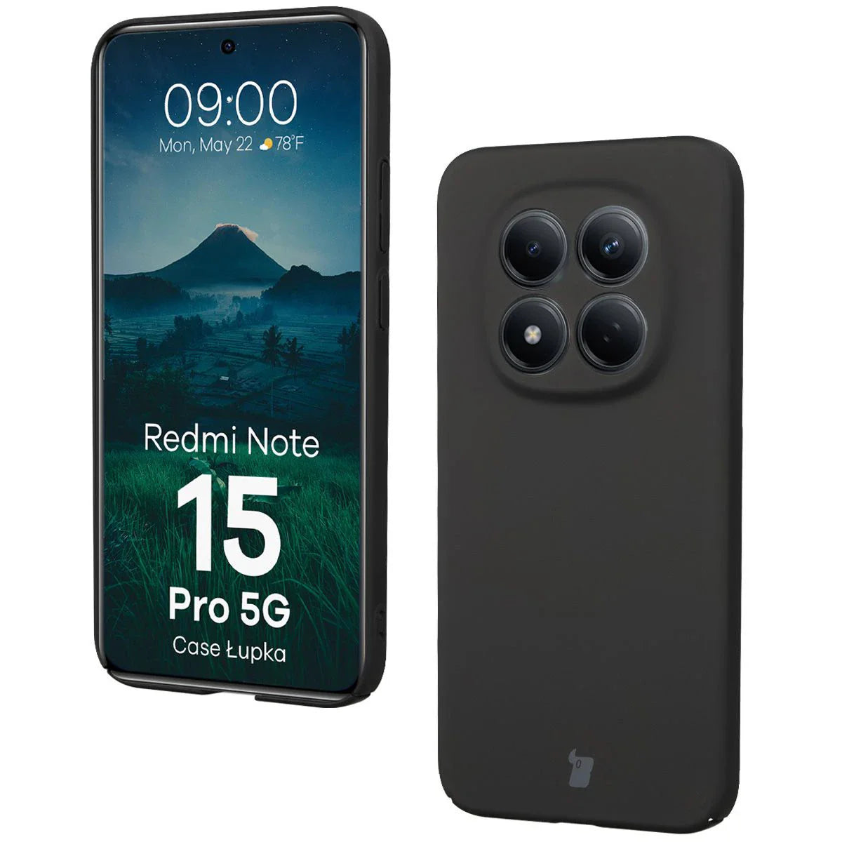 Handyhülle für Xiaomi Redmi Note 15 Pro 5G, Bizon Case Lupka, Schwarz