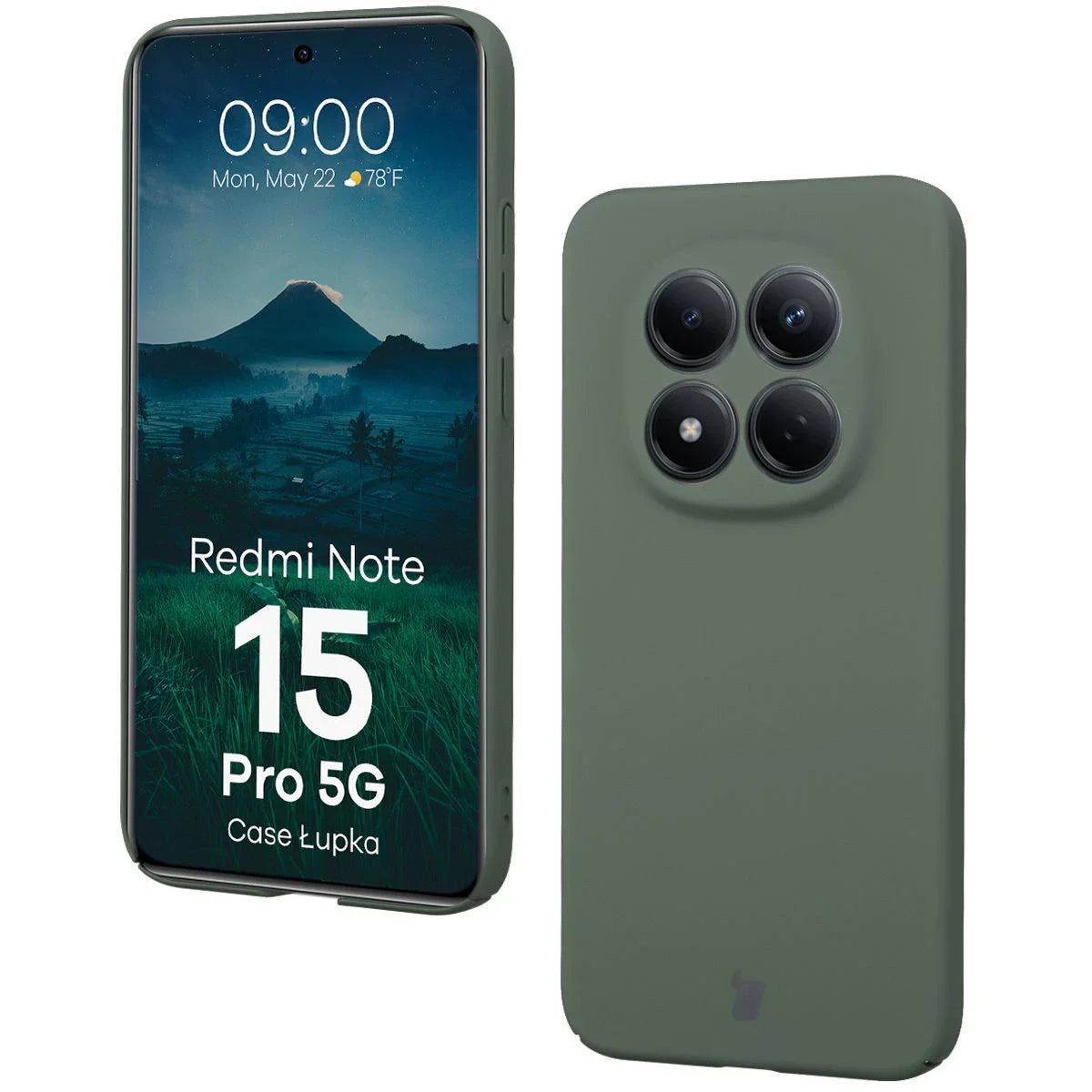 Handyhülle für Xiaomi Redmi Note 15 Pro 5G, Bizon Case Lupka, Grün