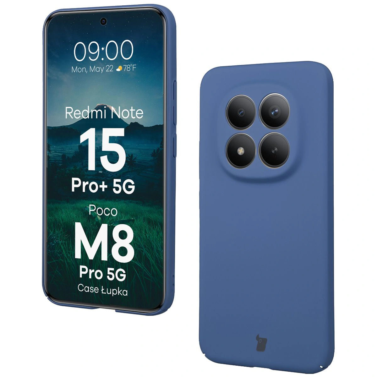 Handyhülle für Xiaomi Redmi Note 15 Pro Plus 5G / POCO M8 Pro 5G, Bizon Case Lupka, Blau