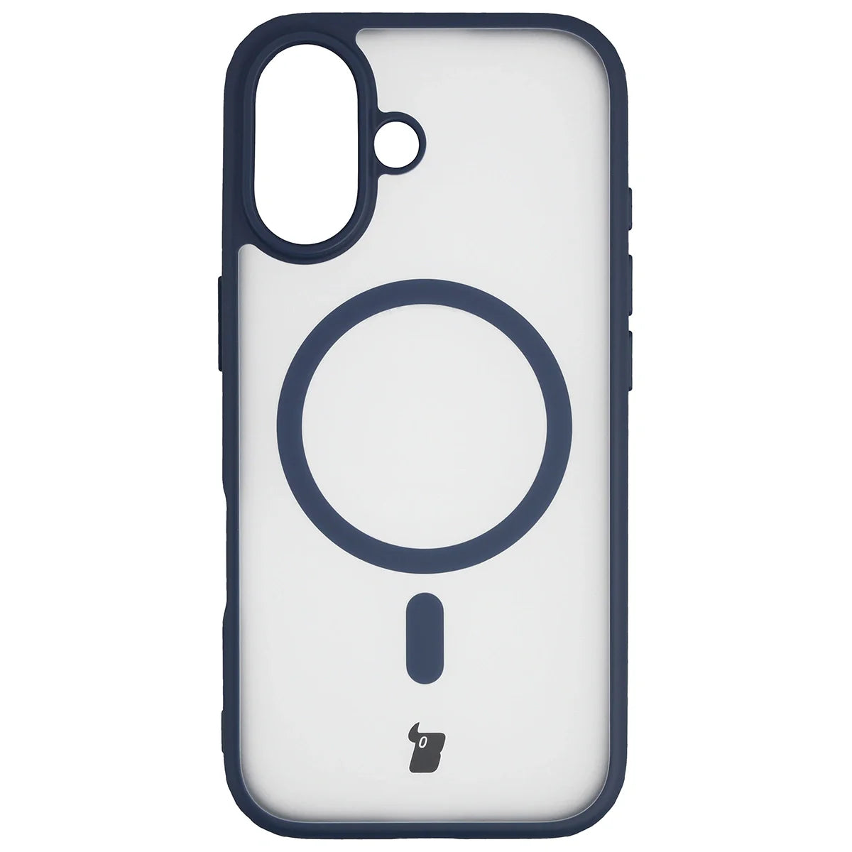 Handyhülle mit Magnetring für iPhone 17, Bizon Case MatteO, Getönt-Dunkelblau