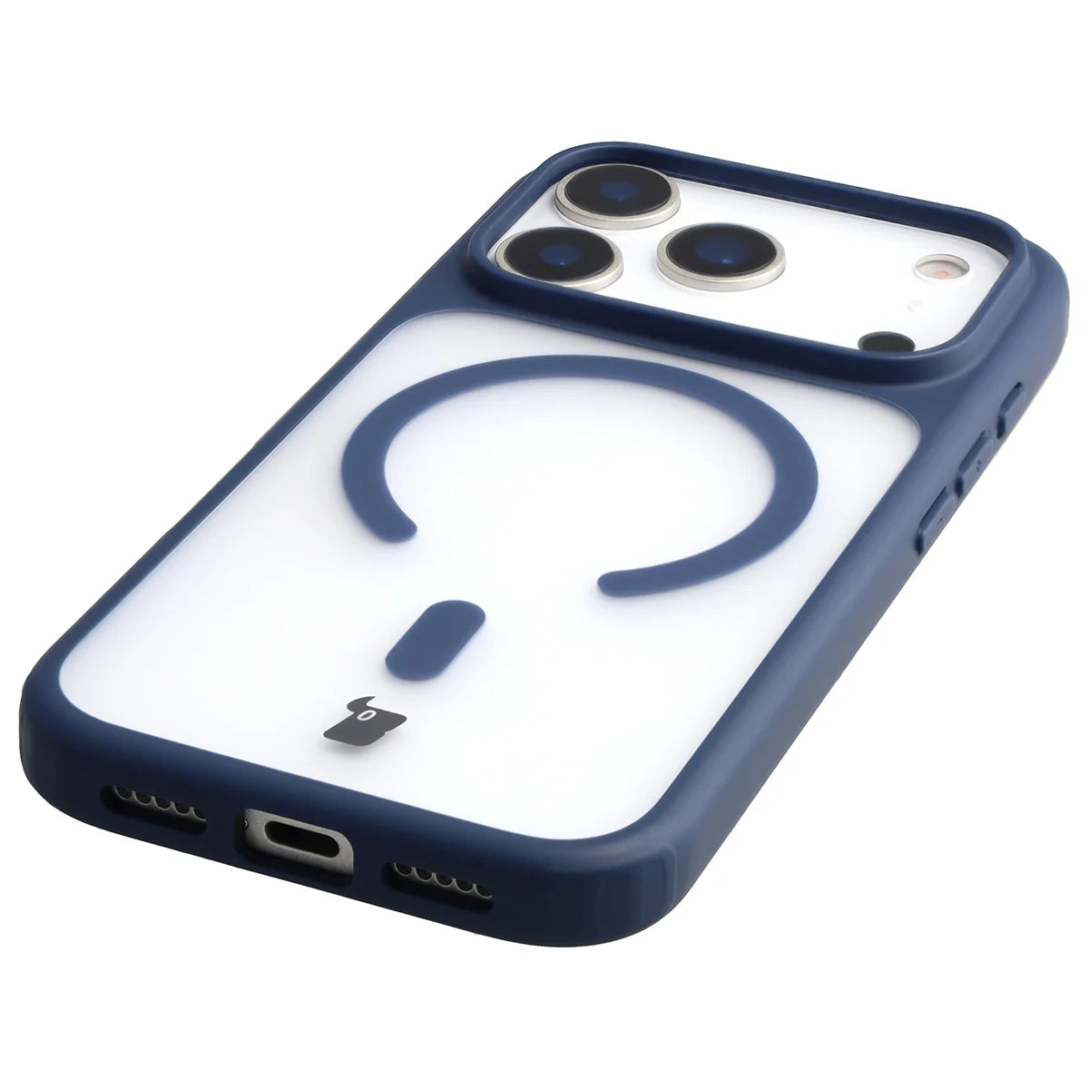 Handyhülle mit Magnetring für iPhone 18 Pro / 17 Pro, Bizon Case MatteO, Getönt-Dunkelblau (6/7)