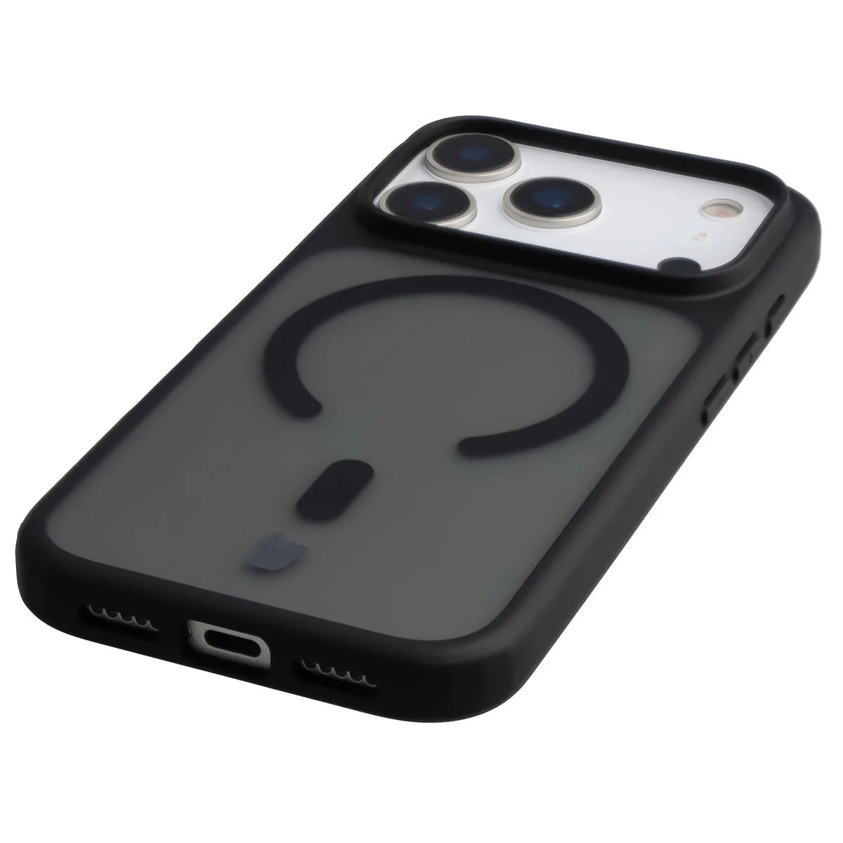 Handyhülle mit Magnetring für iPhone 18 Pro / 17 Pro, Bizon Case MatteO, Getönt-Schwarz (6/7)