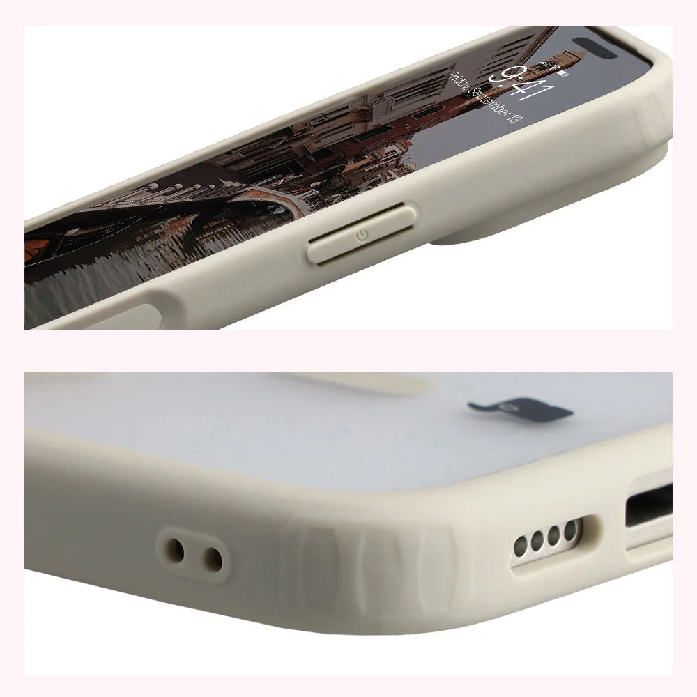 Handyhülle mit Magnetring für iPhone 18 Pro / 17 Pro, Bizon Case MatteO, Getönt-Beige (5/7)