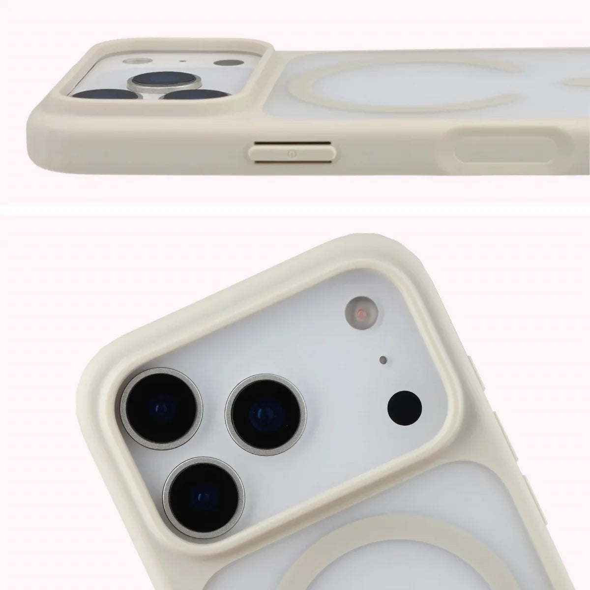 Handyhülle mit Magnetring für iPhone 18 Pro Max / 17 Pro Max, Bizon Case MatteO, Getönt-Beige (4/7)