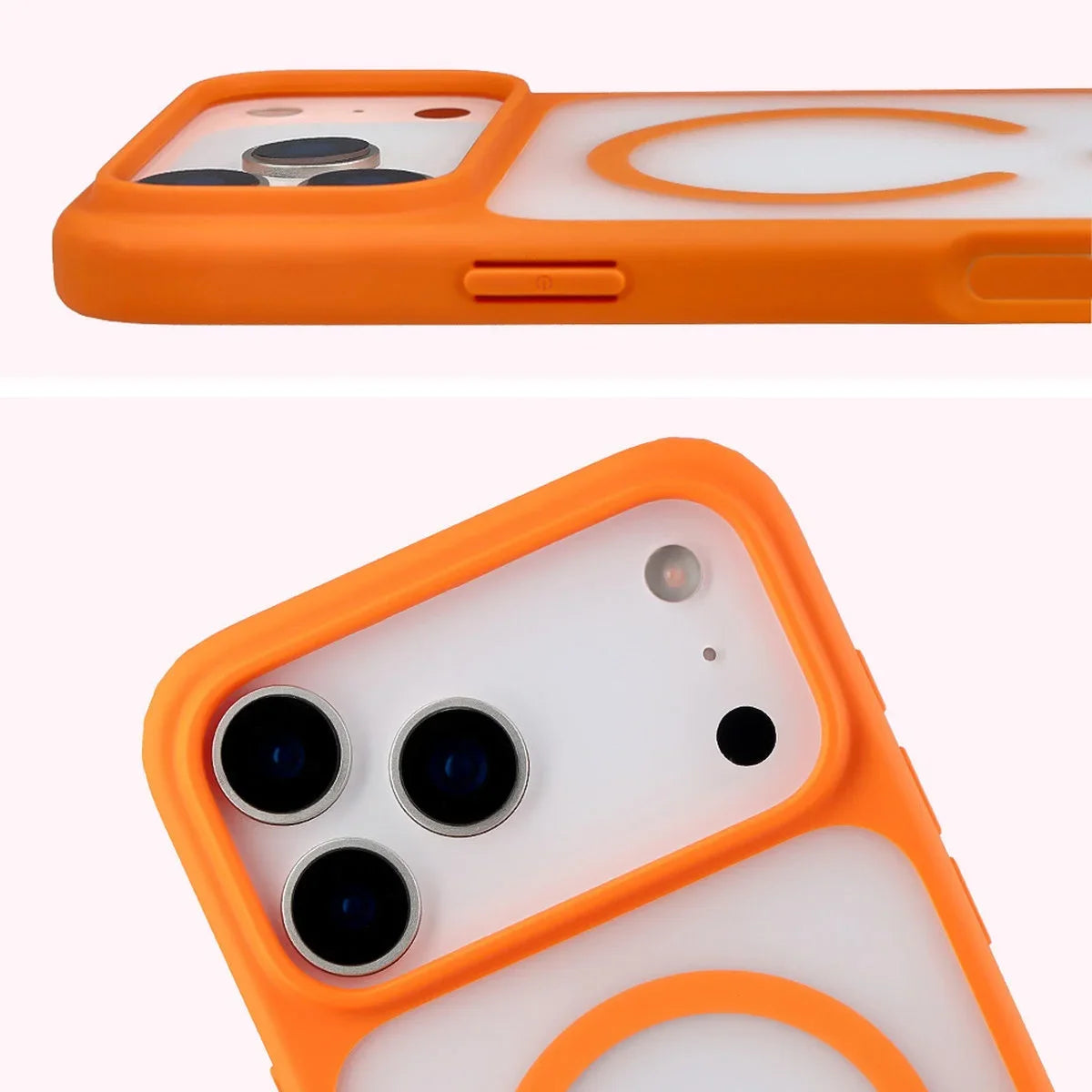 Handyhülle mit Magnetring für iPhone 18 Pro Max / 17 Pro Max, Bizon Case MatteO, Getönt-Orange (4/7)